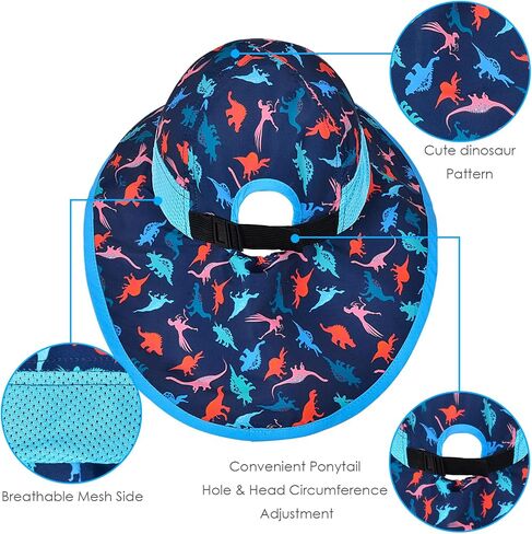 Toddler Baby Sun Hat Kids Summer UPF 50+ for Boys Girls Adjustable Beach Hats with Bucket Wide Brim Age 2-9 Years in Saudi Arabia