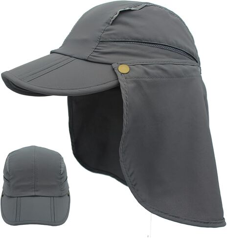Connectyle Kids Sun Hat مع رفرف رقبة قابلة للإزالة في الهواء الطلق مغامرة شمس قبعة لأولاد الفتيات قابلة للطي UPF 50+ صيف شاطئ قبعة in Saudi Arabia