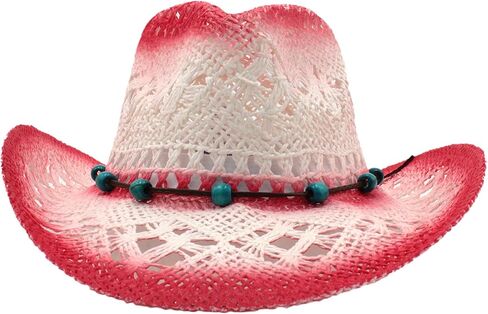 Natural Cowboy Cowboy Straw Hat, Unisex One Size Men's Women's Summer Coachella Beach in Kuwait