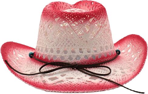 Natural Cowboy Cowboy Straw Hat, Unisex One Size Men's Women's Summer Coachella Beach in Kuwait