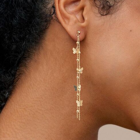 VRIUA Dangle Earrings for Women - 14K Gold Plated Statement Drop Earrings Dainty CZ Wedding Dangling Earrings Trendy Jewelry in Saudi Arabia