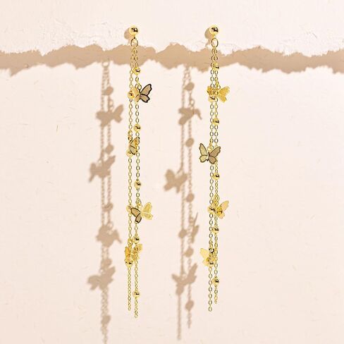 VRIUA Dangle Earrings for Women - 14K Gold Plated Statement Drop Earrings Dainty CZ Wedding Dangling Earrings Trendy Jewelry in Saudi Arabia