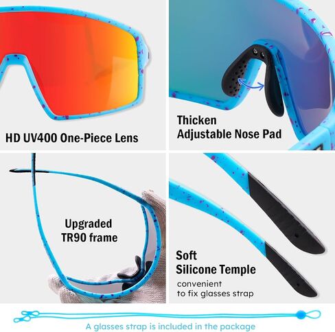 Kids Sunglasses for Boys Girls,Youth Baseball Sunglasses Softball Sun Glasses UV400,Cycling Glasses Running Sunglasses in Saudi Arabia