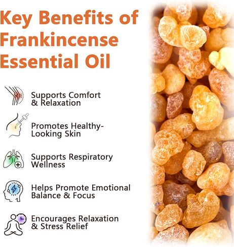 Frankincense Oil for Skin Care, 100% Organic & Pure Natural Essential Oil for Hair Growth & Skin Tightening, Anti-Aging, Scar Reduction, Aromatherapy, Diffusers, Humidifier (60 ML, Frankincense) in Kuwait