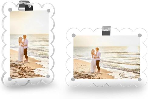 LECART 2 Pack Car Picture Holder, Personalized Acrylic Visor Clip Picture Frame, Magnetic Photo Display Frames for Family, Couples, Drivers, Car Sun Visor, Locker, Safe Driving Presents 4.73"x3.15" in Saudi Arabia