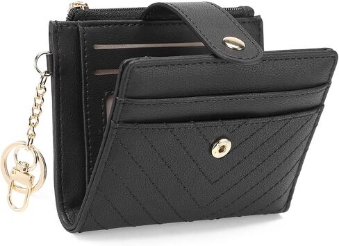 GAEKEAO Slim Wallet for Women, RFID Blocking Credit Card Holder Bifold Wallet with Zipper Coin Pocket, ID Window in Saudi Arabia