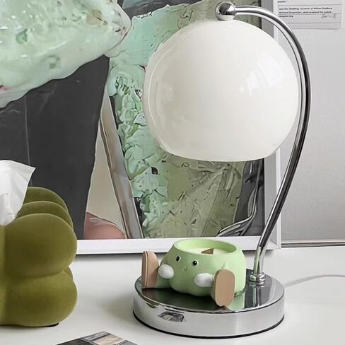 Candle Lamp Warmer, Wide Base Scented Candle Warmer with Timer and Dimmer, Adjustable Candle Melting Lattern, Home Decor Table Lamp (Silver) in Kuwait