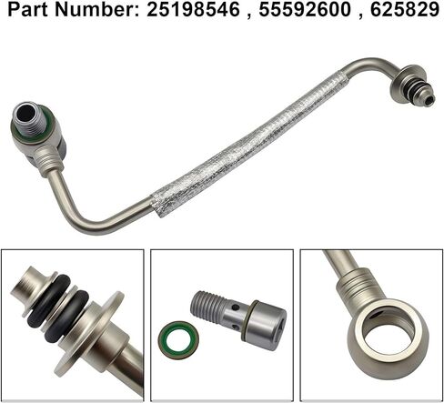 secosautoparts محرك توربو زيت أنبوب إرجاع أنبوب متوافق مع Chevy 1.4l Cruze 2011-2016 Sonic 2012-2020 Trax 2013-2021 متوافق مع Buick 1.4L Encore 2013-2021# 55587854 55569839 in Kuwait