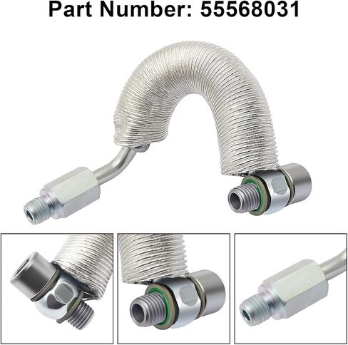 secosautoparts محرك توربو زيت أنبوب إرجاع أنبوب متوافق مع Chevy 1.4l Cruze 2011-2016 Sonic 2012-2020 Trax 2013-2021 متوافق مع Buick 1.4L Encore 2013-2021# 55587854 55569839 in Kuwait