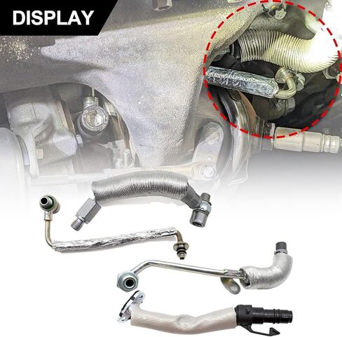 secosautoparts محرك توربو زيت أنبوب إرجاع أنبوب متوافق مع Chevy 1.4l Cruze 2011-2016 Sonic 2012-2020 Trax 2013-2021 متوافق مع Buick 1.4L Encore 2013-2021# 55587854 55569839 in Kuwait