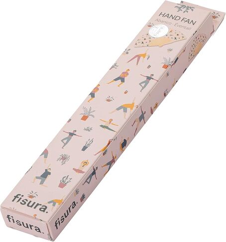 Fisura - Original corals folding fan. Blue handheld folding fan for women. Hanger included. Fans for wedding, party, gift. in Kuwait