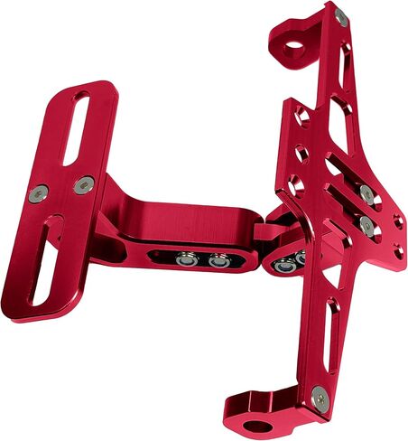 Universal Motorcycle License Plate Holder Bracket with Light Aluminum Alloy Tail Tidy Adjustable Fender Eliminator Kit Replacement for Kawasaki Yamaha Honda Suzuki BMW Ducati(Red) in Kuwait