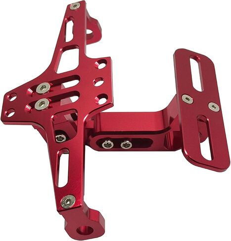 Universal Motorcycle License Plate Holder Bracket with Light Aluminum Alloy Tail Tidy Adjustable Fender Eliminator Kit Replacement for Kawasaki Yamaha Honda Suzuki BMW Ducati(Red) in Kuwait