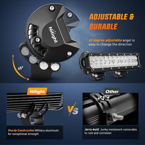 Night Ni06A-72W 12 بوصة 12 بوصة 72W W Spot Flood Combo Bar Off Road Boat Driving LED Work Light Bar 60003C-A in Saudi Arabia