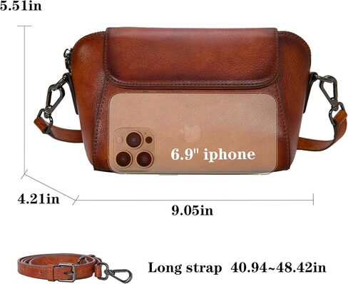 HESHE Genuine Leather Purses for Women Designer Crossbody Bags Small Shoulder Handbag Lightweight Satchel Purse for Everyday in Saudi Arabia