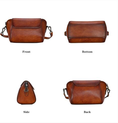 HESHE Genuine Leather Purses for Women Designer Crossbody Bags Small Shoulder Handbag Lightweight Satchel Purse for Everyday in Saudi Arabia