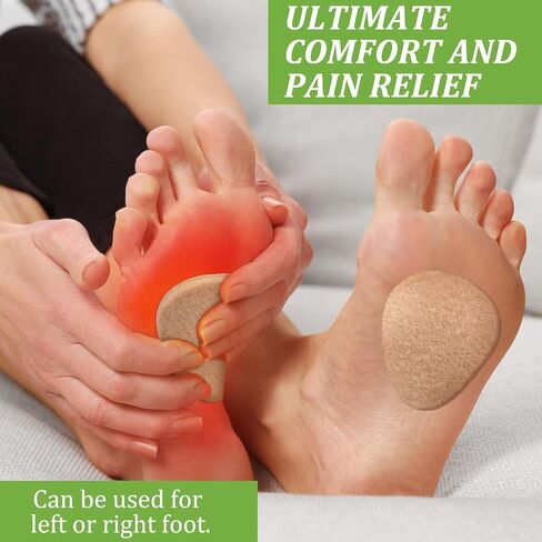 72 Pack Metatarsal Foot Pads 0.25 Inch Thick Ball of Foot Cushions Adhesive Metatarsal Soft Felt Pads for Women and Men Forefoot Support Pain Relief (Skin Color) in Kuwait