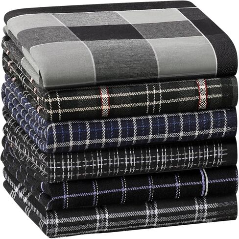 HOULIFE Handkerchiefs for Men, Soft Cotton Mens Handkerchief with Elegant Pattern Hankies for Men in Assorted Colors in Kuwait