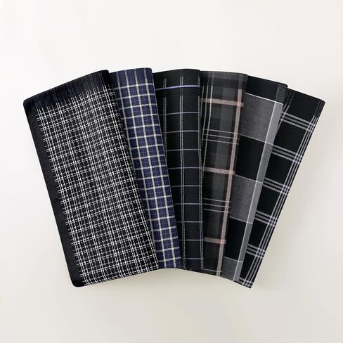 HOULIFE Handkerchiefs for Men, Soft Cotton Mens Handkerchief with Elegant Pattern Hankies for Men in Assorted Colors in Kuwait