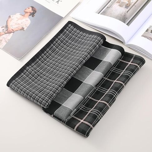 HOULIFE Handkerchiefs for Men, Soft Cotton Mens Handkerchief with Elegant Pattern Hankies for Men in Assorted Colors in Kuwait