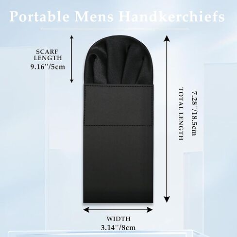 Pre-folded Pocket Squares for Men, Solid Color Mens Handkerchiefs for Suit, Weddings, Party, Daily Use in Kuwait