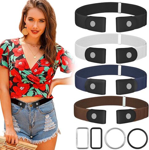No Buckle Belts for Women, Elastic Belts for Women, Comfortable Womens Belts for Jeans, Stretch Belts for Women in Saudi Arabia
