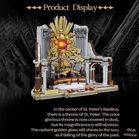 St. Peter's Throne Building Block Set- A Perfect Reproduction of Classic Religious Art and Historical Heritage,Building Toys for Collectors in Saudi Arabia