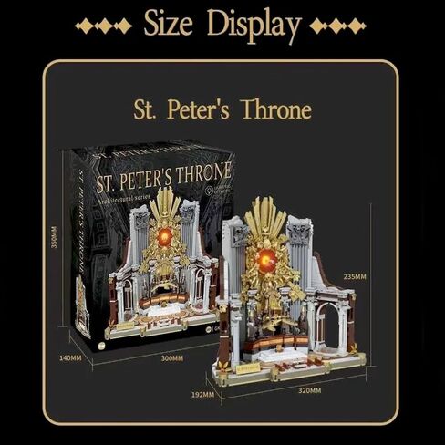 St. Peter's Throne Building Block Set- A Perfect Reproduction of Classic Religious Art and Historical Heritage,Building Toys for Collectors in Saudi Arabia