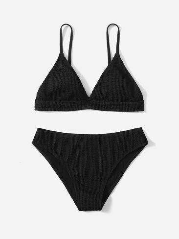 SHENHE Girl's 2 Piece High Waisted Spaghetti Strap Swimsuit Bathing Suit Bikini Sets 3 Tones in Saudi Arabia