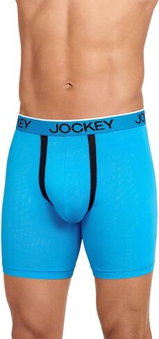 Jockey Men's Underwear Chafe Proof Pouch Microfiber 6" Boxer Brief - 3 Pack in Saudi Arabia