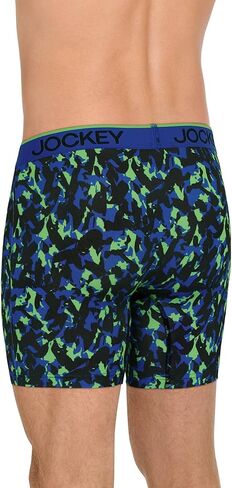 Jockey Men's Underwear Chafe Proof Pouch Microfiber 6" Boxer Brief - 3 Pack in Saudi Arabia