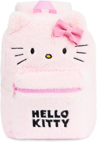Hello Kitty Girls Fluffy Backpack, Fashion Backpack Kids Teens (Pink Hello Kitty) in Kuwait