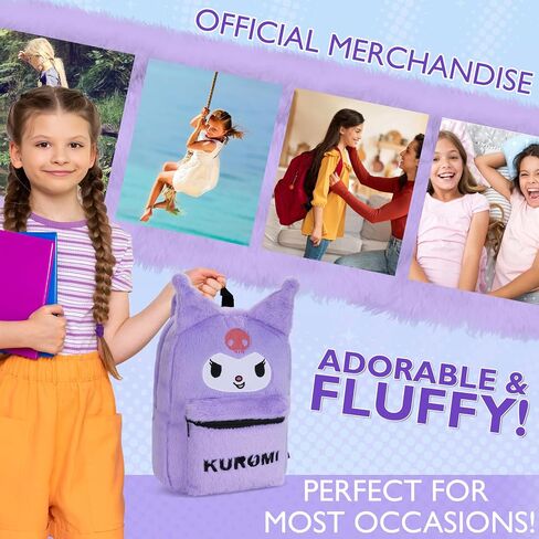 Hello Kitty Girls Fluffy Backpack, Fashion Backpack Kids Teens (Pink Hello Kitty) in Kuwait
