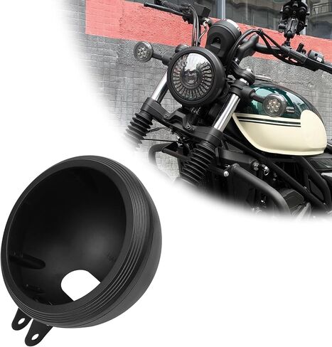 5.75inch Motorcycle Headlight Aluminum Alloy Housing Bucket with Bottom Mount and Bolt Mount 2 in 1 Light Shell,Housing Only in Saudi Arabia