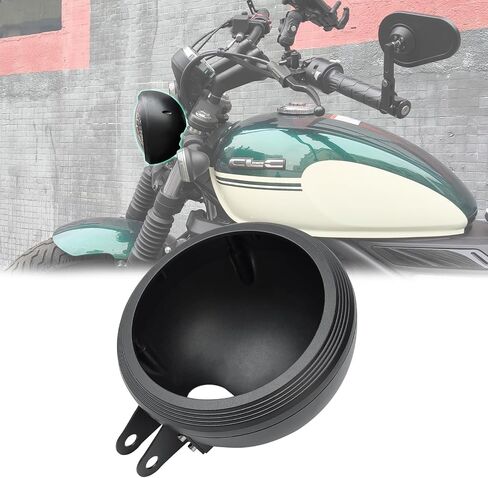 5.75inch Motorcycle Headlight Aluminum Alloy Housing Bucket with Bottom Mount and Bolt Mount 2 in 1 Light Shell,Housing Only in Saudi Arabia