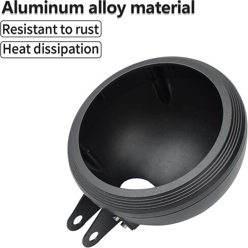 5.75inch Motorcycle Headlight Aluminum Alloy Housing Bucket with Bottom Mount and Bolt Mount 2 in 1 Light Shell,Housing Only in Saudi Arabia