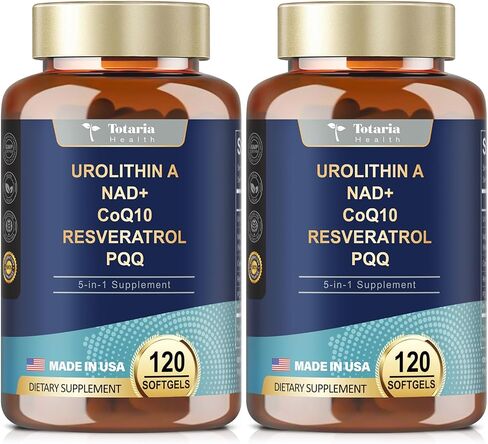 Urolithin A Supplement 1000mg with NAD,CoQ10,Supplement for Women 120 Softgels for Muscle Energy Antioxidants(Pack of 2) in Saudi Arabia