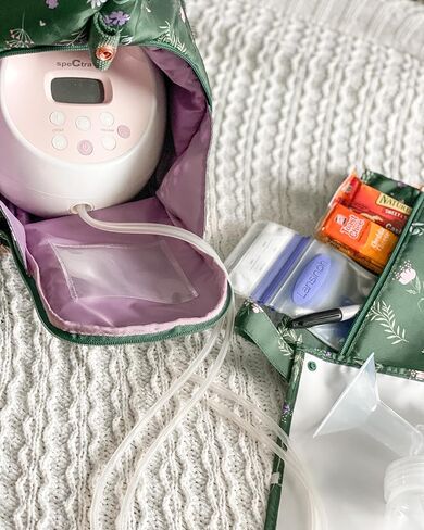 Sarah Wells Lizzy Breast Pump Bag - Compatible with Spectra, Medela, and More - Insulated Cooler Pocket (Black) in Kuwait