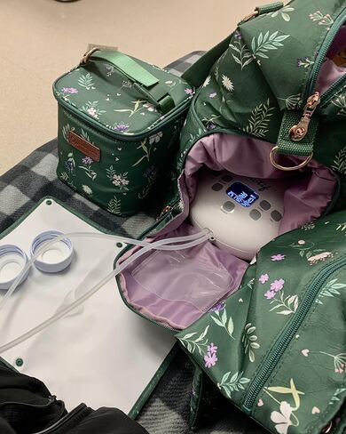 Sarah Wells Lizzy Breast Pump Bag - Compatible with Spectra, Medela, and More - Insulated Cooler Pocket (Black) in Kuwait