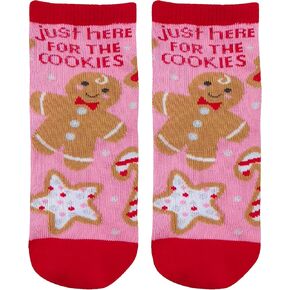 Stephen Joseph Unisex-Kid's Crew Socks, Gingerbread, Small