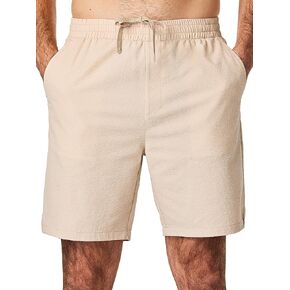 JMIERR Mens Seersucker Shorts Casual Stretch Elastic Waist Drawstring Summer Beach Short 7 inch Inseam with Pockets