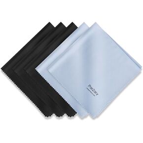 5pcs Parzary 12 x12 بوصة من الملابس الكبيرة لتنظيف النظارات ، وألياف ميكروفيات مميزة قطعة كبيرة لتنظيف العدسات ، ونظافة ناعمة لنظاراتنا ، والكمبيوتر ، والسيارات والشاشات التلفزيونية ، أسهل لإزالة اللطخات