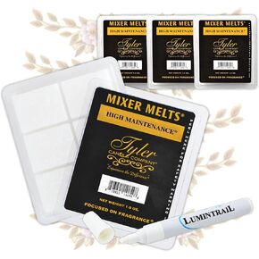 Tyler Candle Mixer Melts, High Maintenance Scent, Set of 4 Scented Wax Tarts for Wax Warmers (6 Tarts per Bar, 24 Tarts Total)- Bundle with a Stain Remover Pen - Wax Melt Warmer for Home Fragrance