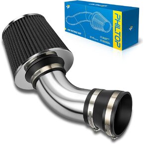PHILTOP Cold Air Intake Black Tube Compatible With Buick LeSabre 2000-2005, Park Avenue 1997-2005, Regal 1997-2004, Riviera 1995-1999, Fit for Chevrolet Impala 2000-2005 3.8L, Black