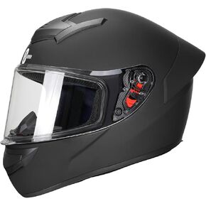 Full Face Motorcycle Helmet for Adults with DOT Approved, Lightweight Aerodynamic Street Bike Helmet for Men and Women, Three Layers Protection