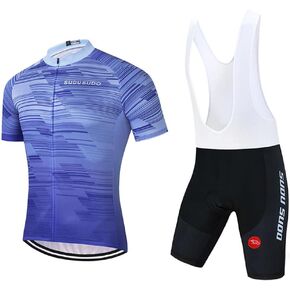 Men's Cycling Jersey Set Short Sleeve Breathable Cycling Clothing Road Bike Shirts Shorts with 20D Padded Quick-Dry