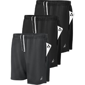 NY Threads 3 Pack Men's Athletic Shorts Quick Dry Lightweight Workout Running Gym Shorts with Pockets