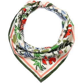 kate spade new york Women's Coastal Scene Silk Square Scarf, Stylish & Lightweight Fashion Accessory