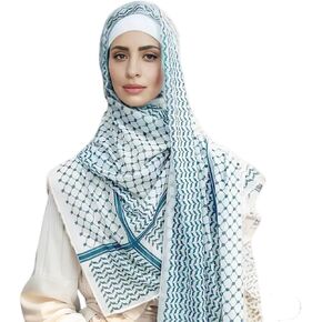 وشاح فلسطيني Keffiyeh Shemagh Hijab ، النساء المسلمات Kuffiyeh العرب