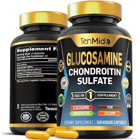Glucosamine Chondroitin MSM Supplement for Men and Women - 4in1 Formula - Joint & Bone Health Support - 150 Capsules